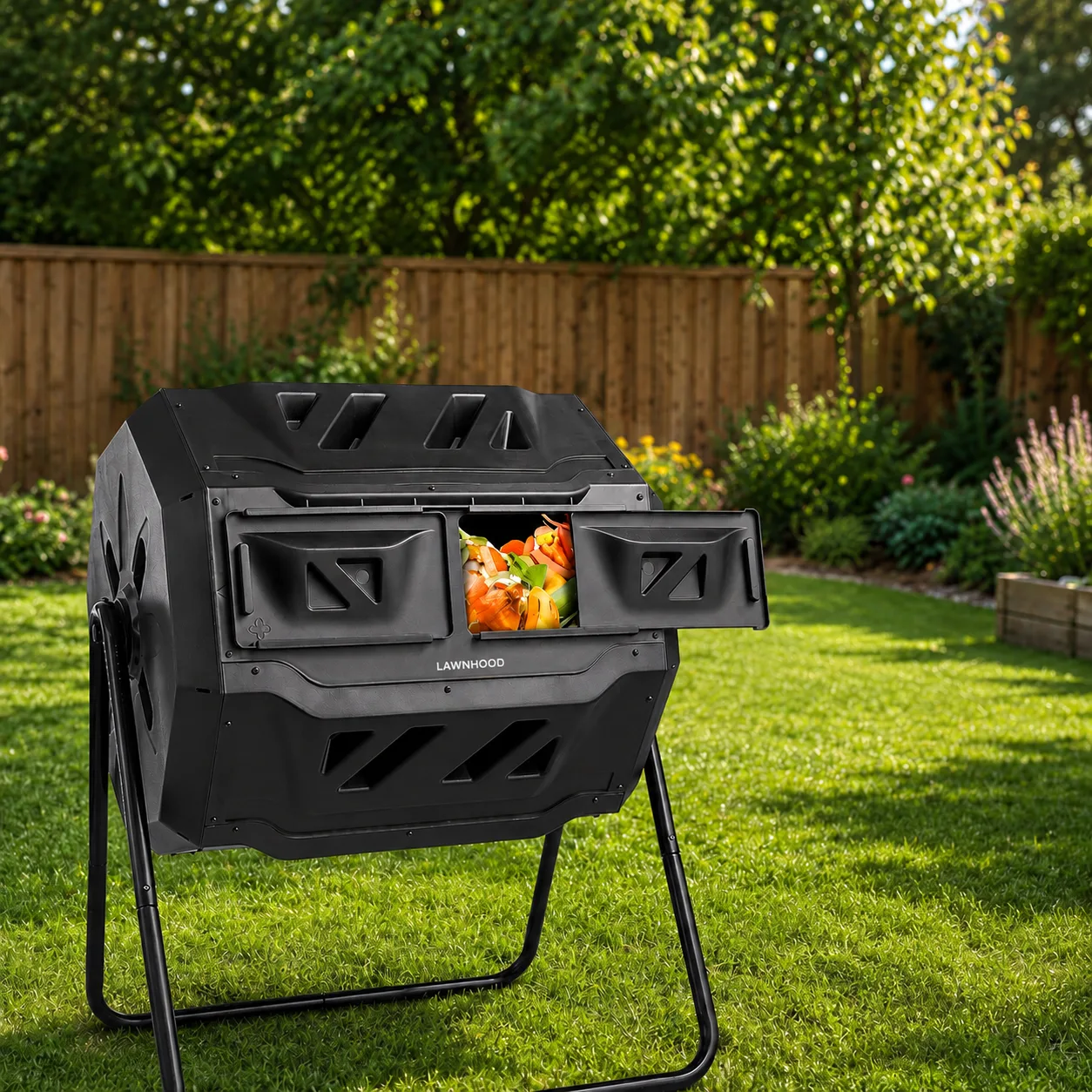 Lawnhood dual-chamber compost tumbler additional view 1