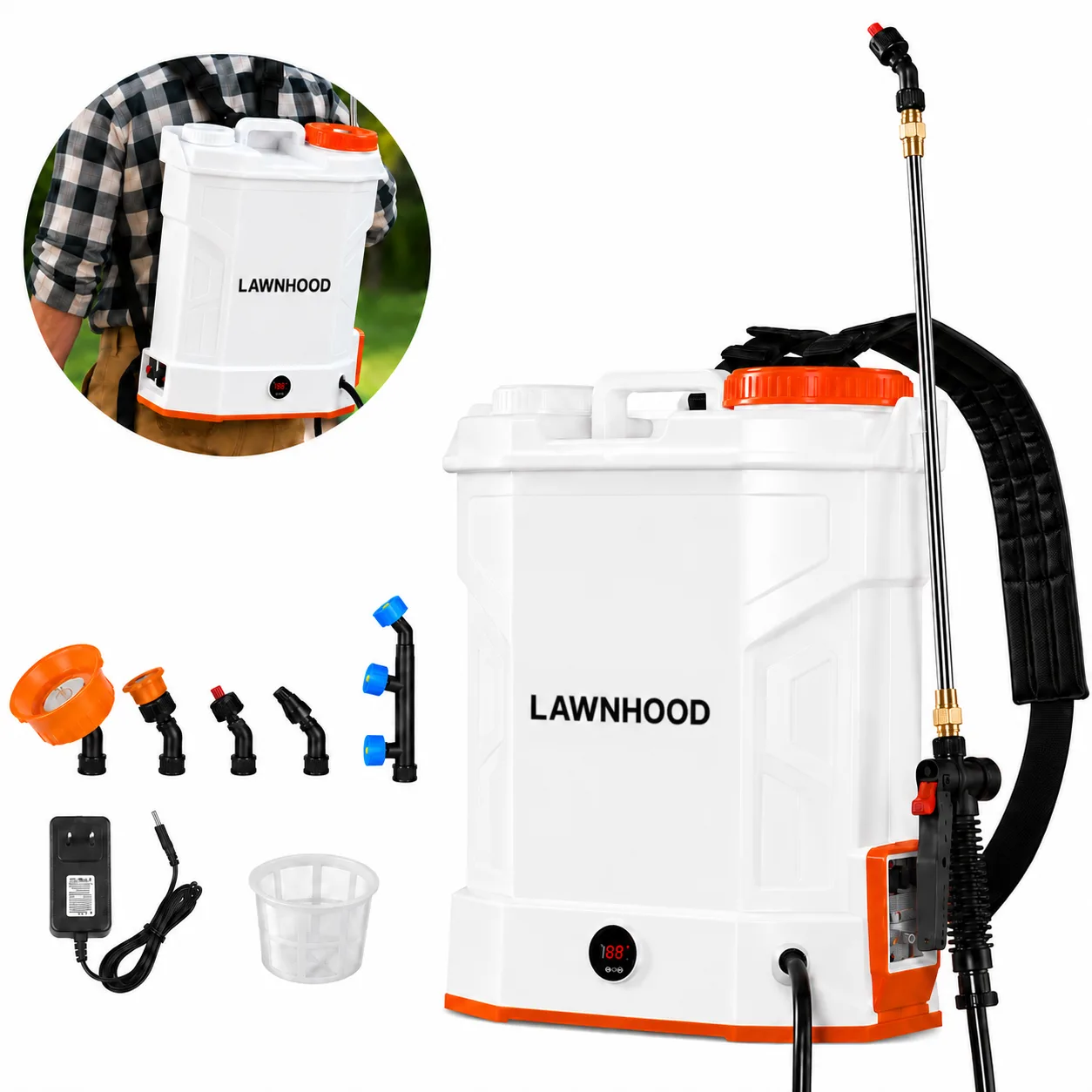Lawnhood battery-powered backpack sprayer, additional view 2
