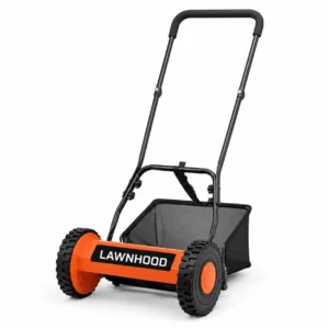 Lawnhood manual push reel lawn mower with grass catcher