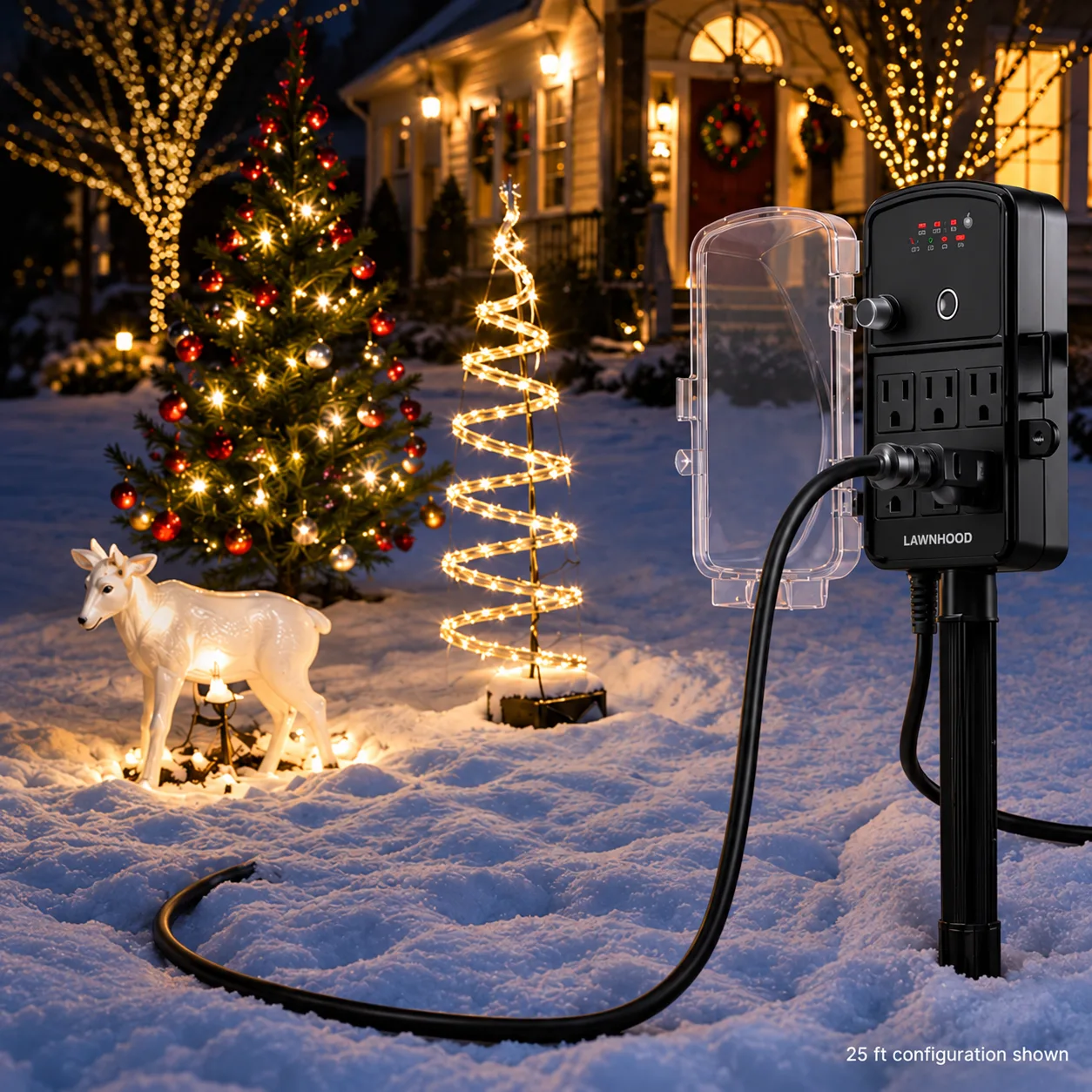 Lawnhood Outdoor Power Stake with Extension Cord additional view 2