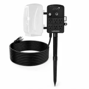 Lawnhood Outdoor Power Stake with Extension Cord