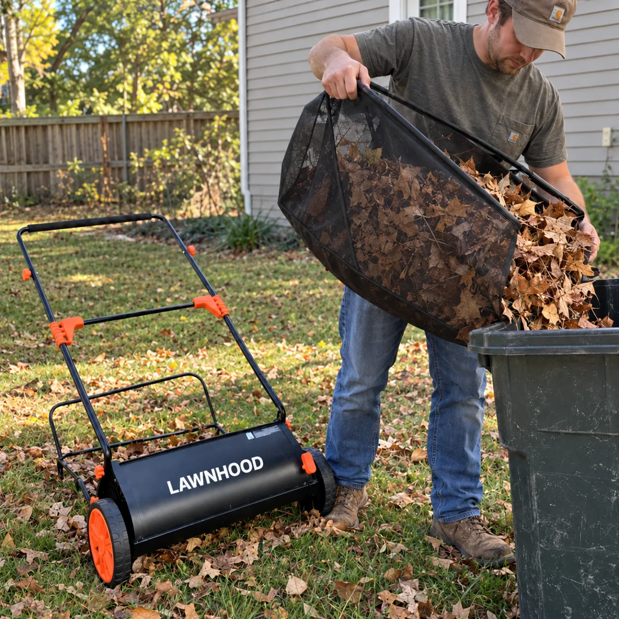 Lawnhood Heavy-Duty Push Lawn Sweeper additional view 2